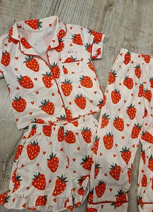 Детская пижама 3в 1 (4-5 лет, 110 см) 4