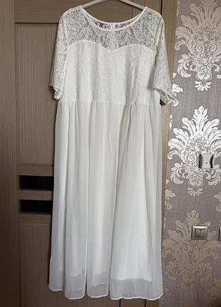 Довга сукня з мереживом 4xl 2