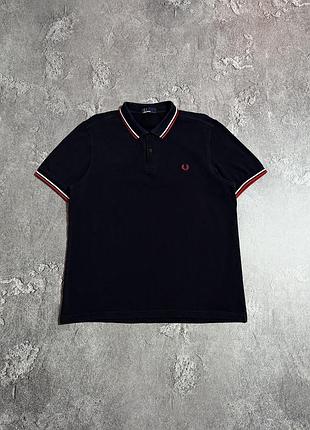 Футболка поло fred perry l розмір оригінал стан відмінний темно-синя чоловіча
