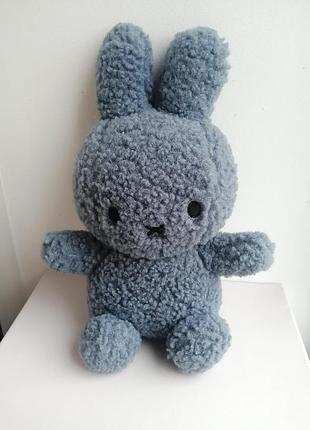 Miffy nijntje bon ton toys синяя серая букле оригинал зайчик миффи белый
