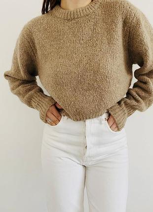 Свитер карамельный цвет от h&amp;m alpaca blend