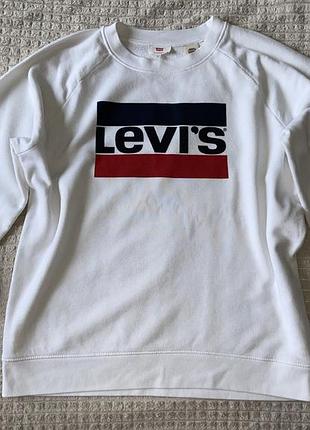 Світшот жіночий levi’s білий з логотипом