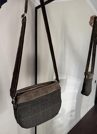 Сумка жіноча велюрова коричнева 3