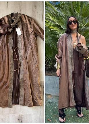 Жакардовое кимоно с шарфом zw collection zara