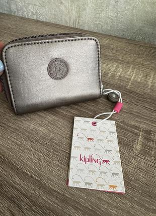 Гаманець жіночий kipling сріблястий маленький зі змійкою