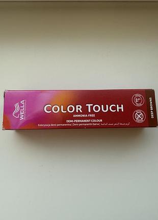 Фарба для волосся wella color touch, 10/73 deep brown, нова