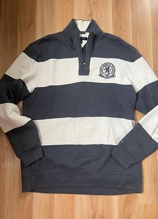 Світшот чоловічий tommy hilfiger у смужку, сірий з білим