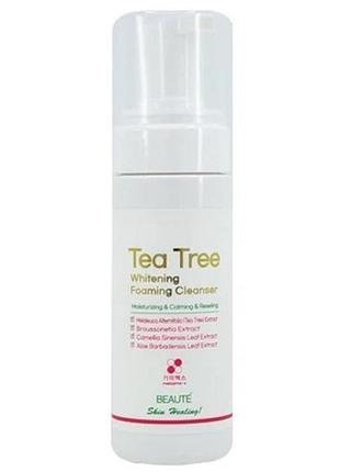 Осветляющая очищающая пенка с чайным деревом beaute melasma-x tea tree whitening foaming cleanser