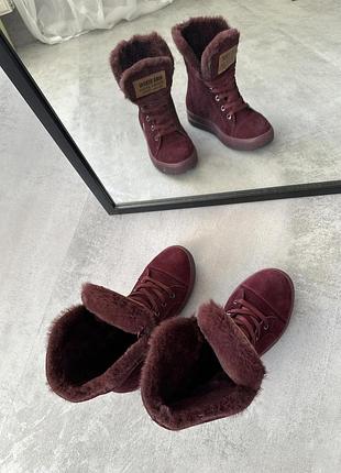 1329 борд sale черевики зимові бордові