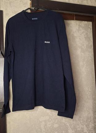 Лонгслів чоловічий hugo boss темно-синій