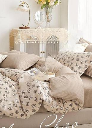 Комлект постельное белье фланель хлопок евро размер colour home
