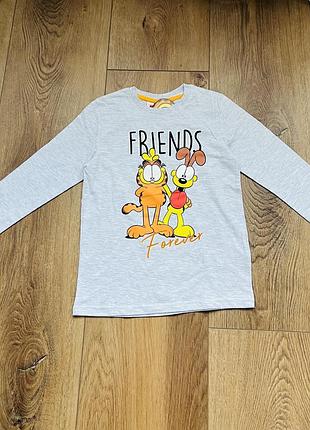 Футболка для хлопчика з довгим рукавом garfield friends forever сіра
