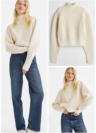 Светр жіночий h&m молочний в'язаний