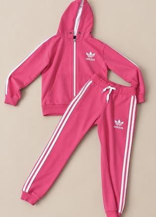 Спортивний костюм для дівчинки adidas рожевий розмір 152-158