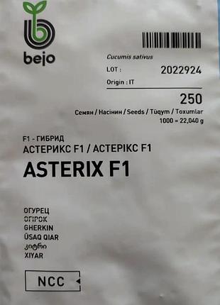 Огірок астерікс f1 - 250 насінин, бейо