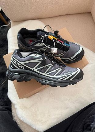 Чоловічі кросівки salomon xt-6 grey soft ground black gore-tex