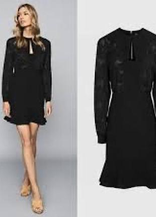 Вишукана маленька чорна сукня від reiss (модель pippa burnout detail mini dress)