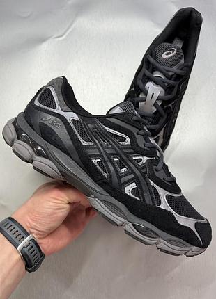 Кроссовки asics gel nyc black grey
