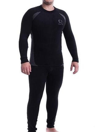 Тактична термобілизна термопрофілі carpe diem coral fleece колір чорно-сірий зсу. розмір м