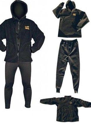 Тактическое термобелье sea fox - black warm suit материал флис зсу. размер g