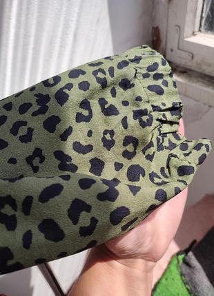 Женская блуза с леопардовым принтом 🐆💚 hema 3