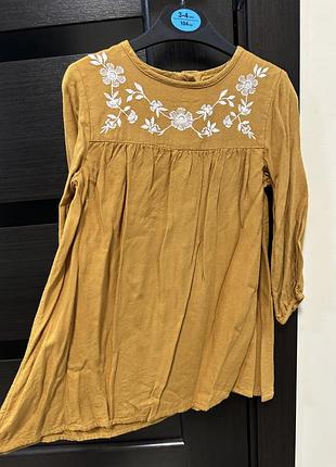 Комплект: 2 дитячі сукні mango та benetton, лофери zara