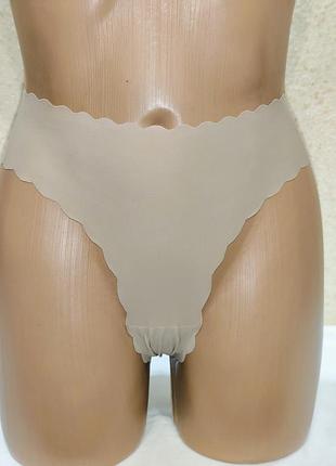 Красивые бесшовные трусики стринги xs-s