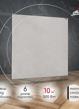 Керамический электрический панельный обогреватель heats 500вт до 10кв.м loft/лофт под монтаж