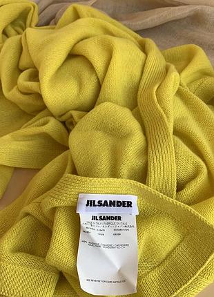 Яскравий кашеміровий шарф jil sander 2
