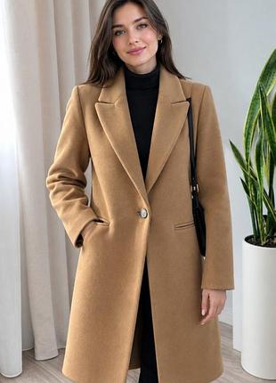 Пальто жіноче zara мускулінове бежеве