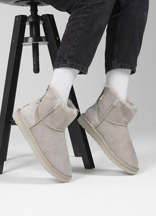 Жіночі ugg mini ligth grey zip 5