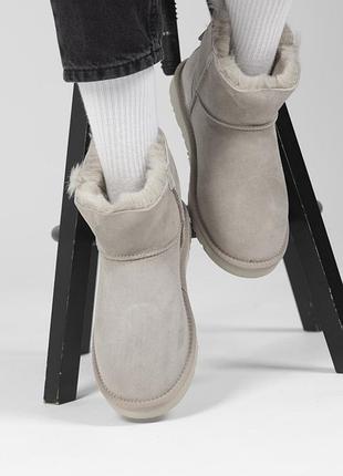 Жіночі ugg mini ligth grey zip 8