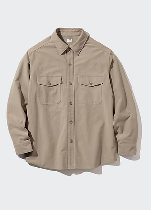 Чоловіча сорочка оверширт uniqlo men's jersey overshirt - l