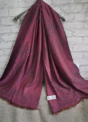 👑 роскошный палантин pashmina cachemire &amp; silk (непал) с узором пейсли