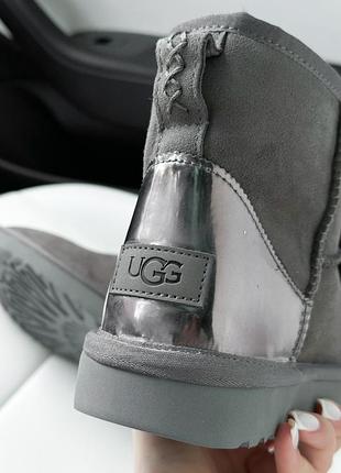 Жіночі ugg mini grey patent peel 5