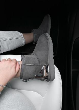 Жіночі ugg mini grey patent peel 7