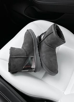 Жіночі ugg mini grey patent peel 8
