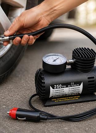 Автомобильный компрессор air pump ji030 12v / компрессор для шин / насос электрический от прикуривателя
