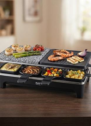 Приготовление на гриле cheese grill machine r.5425 raf / электрогриль открытый с антипригарным покрытием электрический гриль 1500