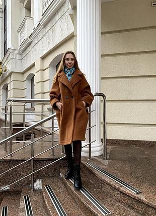 Шуба тедді, екоовчина, шубка оверсайз, 42