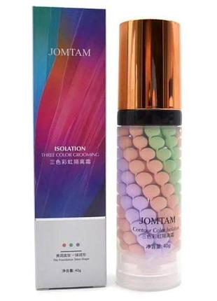 Вирівнювальна база під макіяж jomtam isolation three color grooming триколірна 40 г