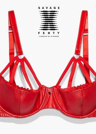 Бюстгальтер жіночий savage x fenty half-cup червоний 75d