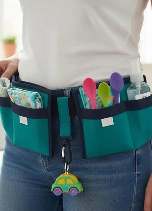 Поясна сумка для мам 4 кармани / органайзер на пояс для мам до 112 см waist diaper bag / сумка органайзер для мами