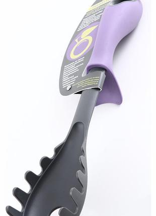 Ku ложка для спагетті universal fit fissman нейлонова з силіконовою ручкою 32 см для макаронів графіто uni2l_k