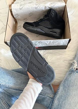 Jordan 5 black dark blue gum 4
