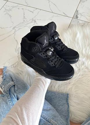 Jordan 5 black dark blue gum 5