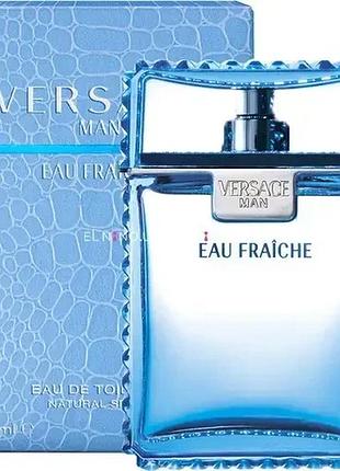Чоловіча туалетна вода versace man eau fraiche 100 мл з магнітною стрічкою
