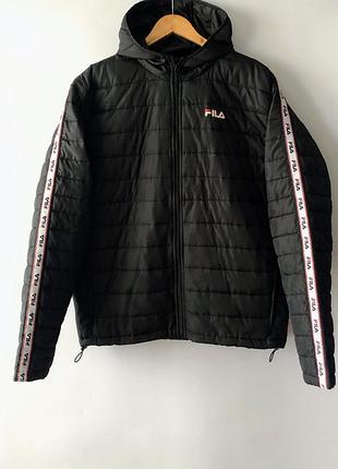 Куртка з капюшоном чоловіча fila з лампасами
