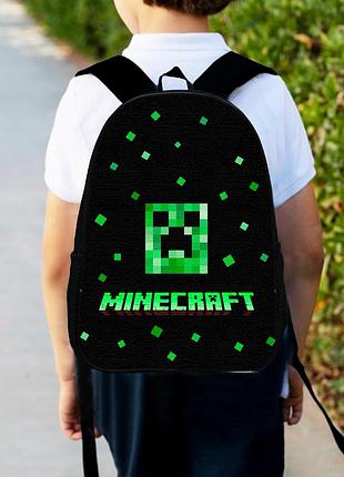 Рюкзак детский майнкрафт "minecraft" 34х27см, городской ранец для мальчика с принтом (00183)