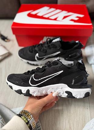 Кроссовки nike react vision black white